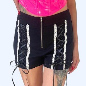 OHS Black Lace-Up Shorts 🖤